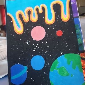 Dripping Planets painting